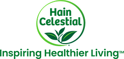 Hain Celestial logo with tagline.